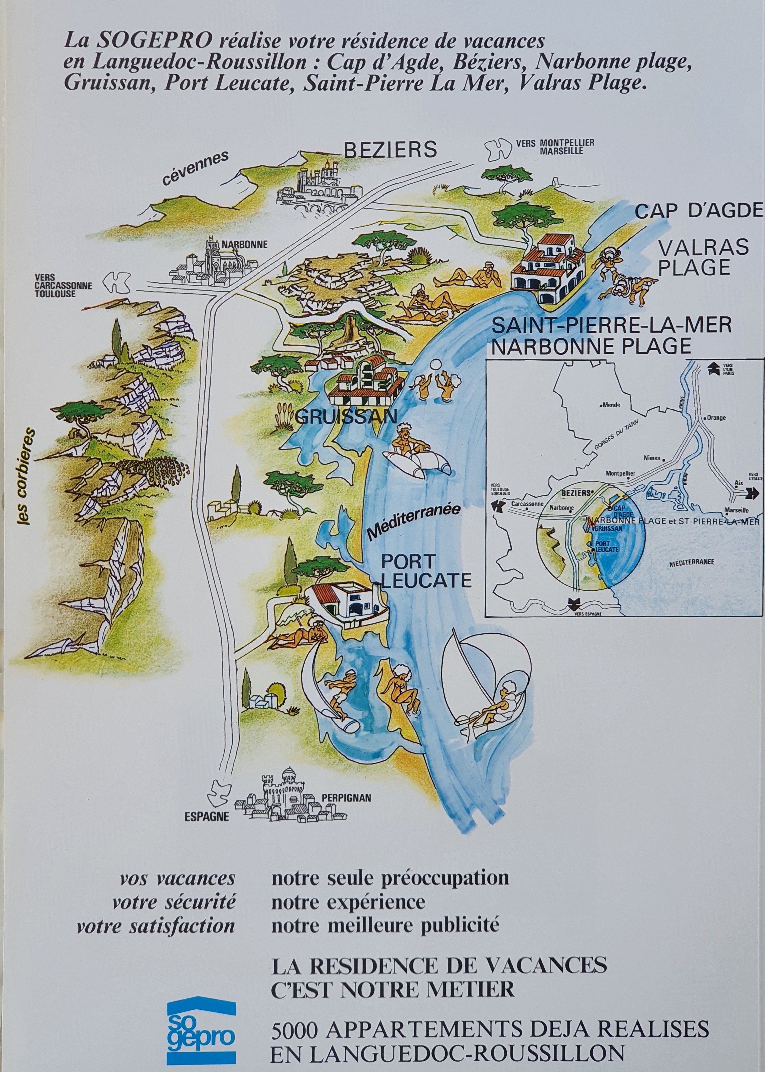 Plan des réalisations à Gruissan